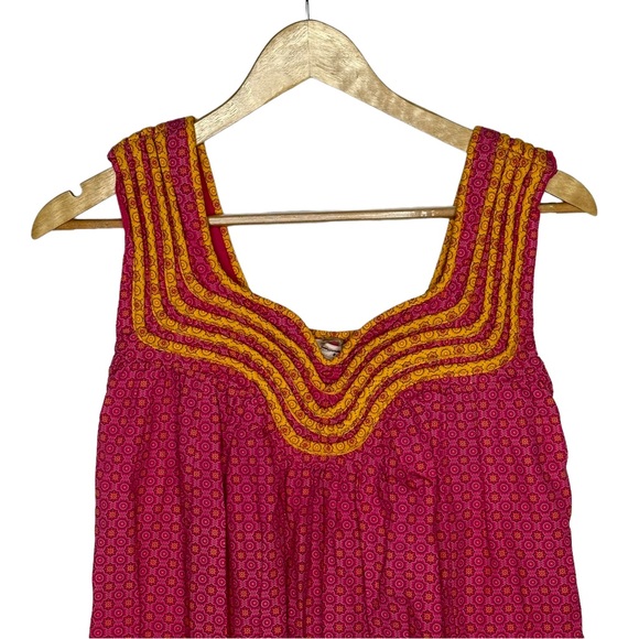 NWT Anthropologie Let Me Be Swing Tunic Mini Dress pink/yellow xxs - Picture 5 of 15